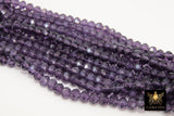 Purple Crystal Beads, Shimmery Faceted AB Crystal Rondelle Beads BS #292, sizes 6 mm