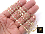14 K Gold Filled Starburst Chains, 6.4 mm Oval Sequin Bar Chains CH# 778, Unfinished Hammered Chain - 1 Foot/Gold
