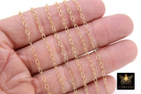 14 K Gold Filled Hammered Chains, 4 mm Oval Textured Chains CH #776, Unfinished Flat Chain