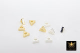 6 mm Triangle Rondelle Spacer Beads, 20 Pc Flat Triangle Shaped #3377, Gold or Silver Plated Copper Bead