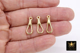 Gold Swivel Lobster Clasps, Large Albert Gold Over Silver Push Clip Lobster Claws #3379, Jewelry Findings 7 x 23 mm