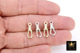 Gold Swivel Lobster Clasps, Albert 14 K Gold 925 Sterling Silver Push Clip Lobster Claws # 3383, 3 Styles Jewelry Findings