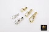 Gold Swivel Lobster Clasps, Albert 14 K Gold 925 Sterling Silver Push Clip Lobster Claws # 3383, 3 Styles Jewelry Findings