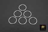 925 Sterling Silver Closed Soldered Rings, 15 mm Interlocking Charms # 3385, Round Shaped Connector Links