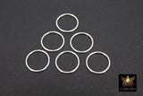 925 Sterling Silver Closed Soldered Rings, 15 mm Interlocking Charms #3385, Round Shaped Connector Links