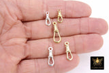 Gold Swivel Lobster Clasps, Albert 14 K Gold 925 Sterling Silver Push Clip Lobster Claws # 3383, 3 Styles Jewelry Findings