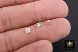 14 K Gold Filled Earring Backs, 925 Sterling Silver Butterfly Backs AG# 852, 4 mm Gold or Silver Post Push Backs