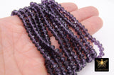 Purple Crystal Beads, Shimmery Faceted AB Crystal Rondelle Beads BS #292, sizes 6 mm