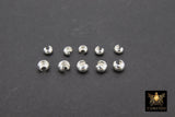 925 Sterling Silver Crimp Bead Cover, 2.5 mm, 3.0mm or 4.0 mm Half Open Bead # 3410