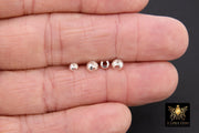925 Sterling Silver Crimp Bead Cover, 2.5 mm, 3.0mm or 4.0 mm Half Open Bead # 3410
