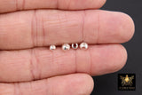 925 Sterling Silver Crimp Bead Cover, 2.5 mm, 3.0mm or 4.0 mm Half Open Bead # 3410