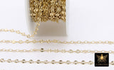 925 Sterling Silver Starburst Chains, 14 K Gold Filled 4.1 mm Sequin CH# 827, Unfinished 3.2 mm Chain CH# 777