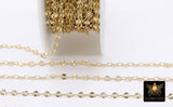 14 K Gold Filled Starburst Chains, 4.1 mm Oval Sequin Bar Chains CH #666, 3.2 mm Unfinished Hammered Chain