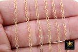 14 K Gold Filled Hammered Chains, 4 mm Oval Textured Chains CH# 776, Unfinished Flat Chain