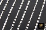925 Sterling Silver Bar Chain, 6 mm Silver Sequin Chains CH #868, Silver Oval Scroll Bar Unfinished Lumachina Chains