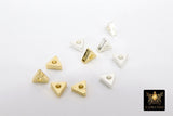 6 mm Triangle Rondelle Spacer Beads, 20 Pc Flat Triangle Shaped #3377, Gold or Silver Plated Copper Bead