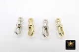 Gold Swivel Lobster Clasps, Albert 14 K Gold 925 Sterling Silver Push Clip Lobster Claws # 3383, 3 Styles Jewelry Findings
