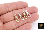 Gold Swivel Lobster Clasps, Albert 14 K Gold 925 Sterling Silver Push Clip Lobster Claws #3383, 3 Styles Jewelry Findings