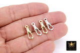 Gold Swivel Lobster Clasps, Albert 14 K Gold 925 Sterling Silver Push Clip Lobster Claws # 3383, 3 Styles Jewelry Findings