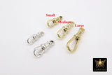 Gold Swivel Lobster Clasps, Albert 14 K Gold 925 Sterling Silver Push Clip Lobster Claws # 3383, 3 Styles Jewelry Findings