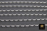 925 Sterling Silver Rolo Chains, 14 K Gold Filled Unfinished By The Foot CH# 867, 5.0 x 3.0 mm Oval Thick Rolo Chain CH #765