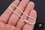 925 Sterling Silver Scroll Bar Bracelet, Rectangle Swivel Fob Designer Bracelet #3424, Dainty Infinity Bracelet