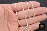 925 Sterling Silver Swivel Fob Bar Necklace, Silver Scroll Bar Chain Lariat Choker #2626, Lumachina Charm Necklace