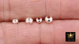 925 Sterling Silver Crimp Bead Cover, 2.5 mm, 3.0mm or 4.0 mm Half Open Bead #3410