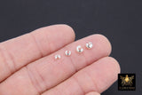 925 Sterling Silver Crimp Bead Cover, 2.5 mm, 3.0mm or 4.0 mm Half Open Bead # 3410