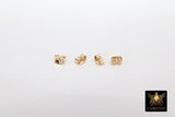 14K Gold Filled Earring Backs, 925 Sterling Silver Butterfly Backs AG #852, 4 mm Gold or Silver Post Push Backs