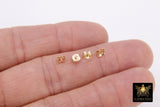 14 K Gold Filled Earring Backs, 925 Sterling Silver Butterfly Backs AG# 852, 4 mm Gold or Silver Post Push Backs