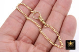 14K Gold Filled Curb Bracelet, US 14 K Gold Filled Swivel Fob 3.5 mm Bracelet #3423, Fob Clip Dainty