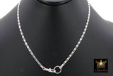 925 Sterling Silver Fob Bar Necklace  Slave Collar