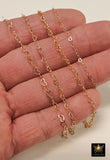 Gold Filled Heart Chains, 1.9 or 3.9 mm 12 K Gold Dainty Heart Shaped Chain CH# 718, 2.6 or 5 mm Unfinished Designer Chain