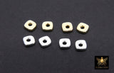 Square Gold Spacer Beads, 20 pcs Silver Flat Heishi Spacer Beads #88, Jewelry Findings