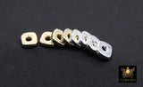 Square Gold Spacer Beads, 20 pcs Silver Flat Heishi Spacer Beads #88, Jewelry Findings