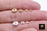 Rose Gold Silver Black Rondelle Heishi Flat Metal Beads