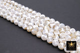 DZI White and Ivory Beads, Natural Tibetan Smooth Round Cream Stripe Beads BS #297, sizes 8 mm 15 inch Strands