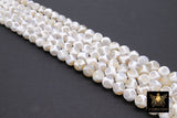 DZI White and Ivory Beads, Natural Tibetan Smooth Round Cream Stripe Beads BS #297, sizes 8 mm 15 inch Strands