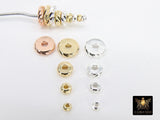 Gold Silver Rose Diamond Cut Edge Rondelle Heishi Flat Metal Beads