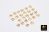 14 K Gold Filled Letter Connectors, 6 mm Gold Alphabet Letters #3423, Minimalist Round Block Name Letters
