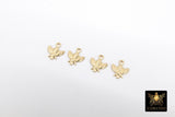 14 K Gold Filled Bee Charms, Tiny 8 mm Bumble Bee Charms #3427, Small Honey Bee