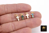 Gold White Shell Cross Charms Black Abalone Cross