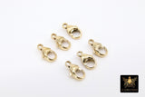 14 K Gold Filled Lobster Clasps, Lobster Claw Jewelry Findings # 29, Size 6 x 11.5 mm Parrot Clasp