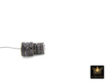 Black Spacer Beads, Black CZ Rondelle Spacer Donut #3350, 6/8/10 mm Round Disc Wheels