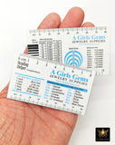 Bead Helper Laminated Cards, Bead or Wire Gauge Sizes, Ruler Reference In Centimeters