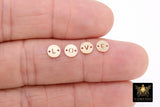 14 K Gold Filled Letter Connectors, 6 mm Gold Alphabet Letter # 3423, Round Block Name Letters
