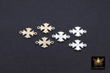 14 K Gold Filled Cross Connectors, CZ 925 Sterling Silver Filigree Crosses #3425, Pattern Textured 14 20 Religious Jewelry