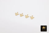 14 K Gold Filled Bee Charms, Tiny 8 mm Bumble Bee Charms #3427, Small Honey Bee