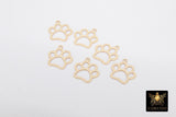 14 K Gold Filled Tiger Paw Charm, 9 mm Gold Animal Charm #3428, Dog Paw Charms